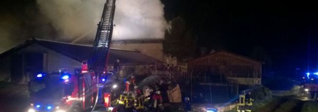 Überörtlicher Einsatz bei Großbrand in Ebersdorf