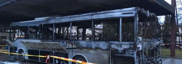 Brand eines Kraftomnibusses