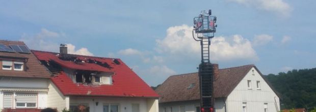 Ausgedehnter Dachstuhlbrand in Colmberg